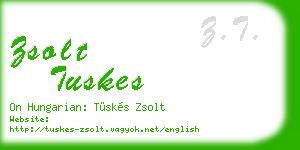 zsolt tuskes business card